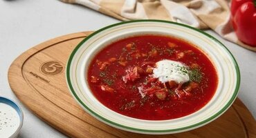 Борщ с копченой грудинкой